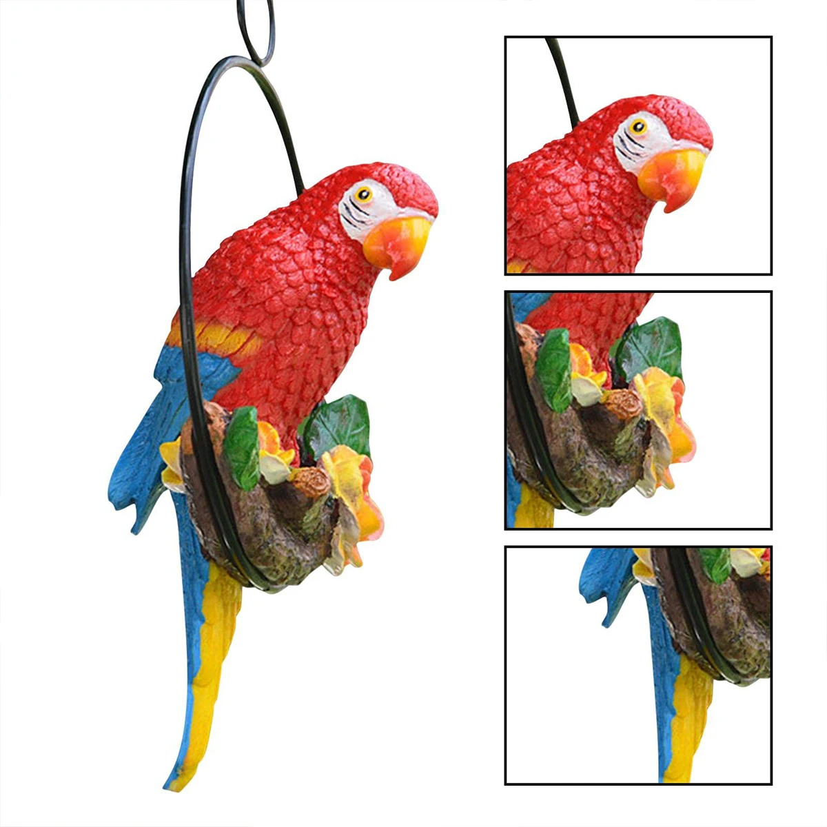 

Декоративный попугай из смолы, украшение для дома, гостиной, сада ручной работы, птицы, украшения для свадьбы, подарок ручной работы