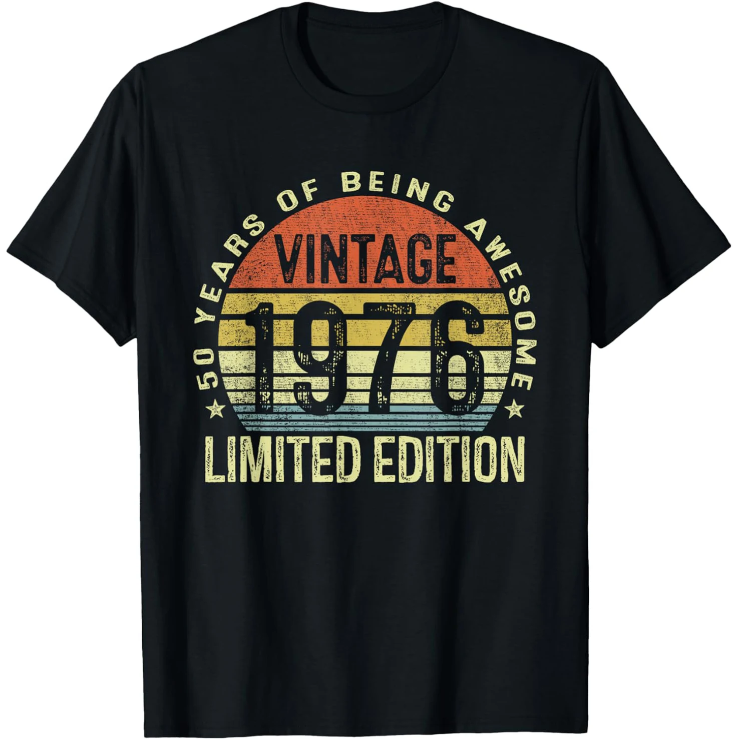 Vintage 1976, limitierte Auflage, Geschenke zum 50. Geburtstag, T-Shirts aus Baumwolle, kurzärmelig, Unisex, lockere Kleidung