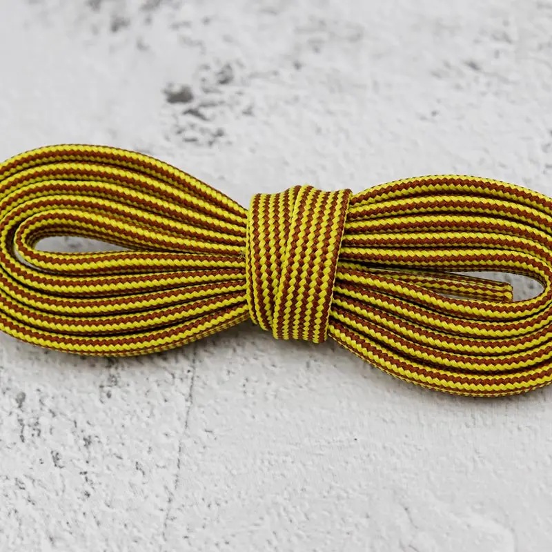 Coolstring Traveling Hiking Boot Tape 7MM Yellow-Brown Flat Sneaker Cord Official 60-100Cm Spring/Autumn Tour Kid Shoe Accessory