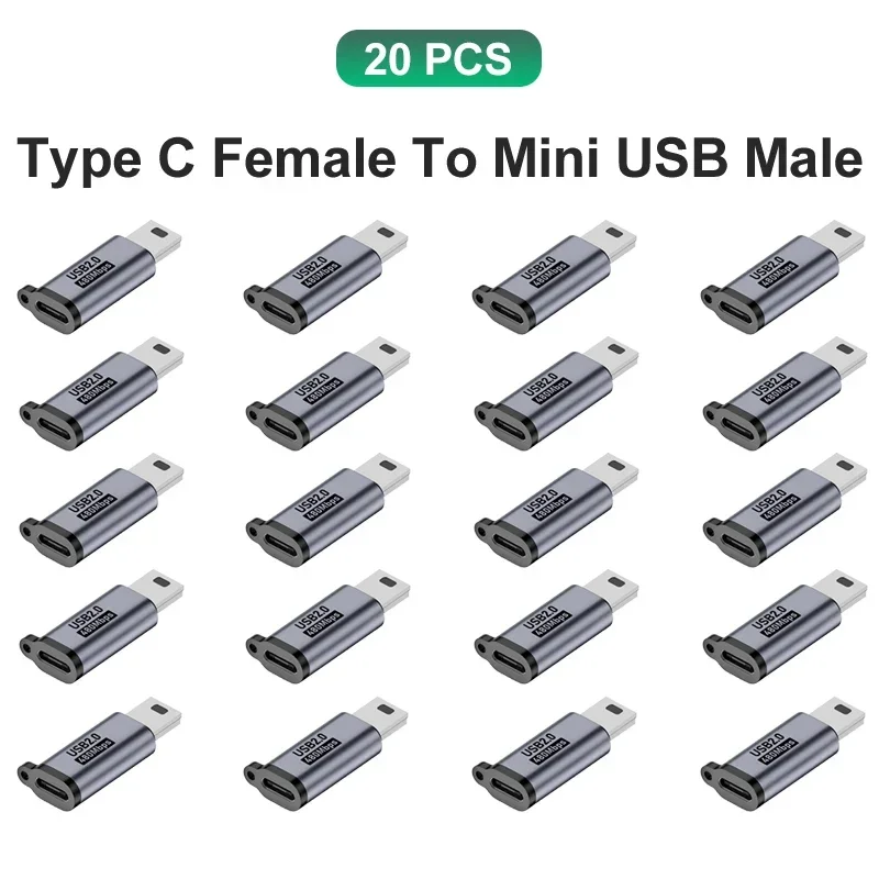 USB Type-C to Mini USB Converter and Charger Adapter