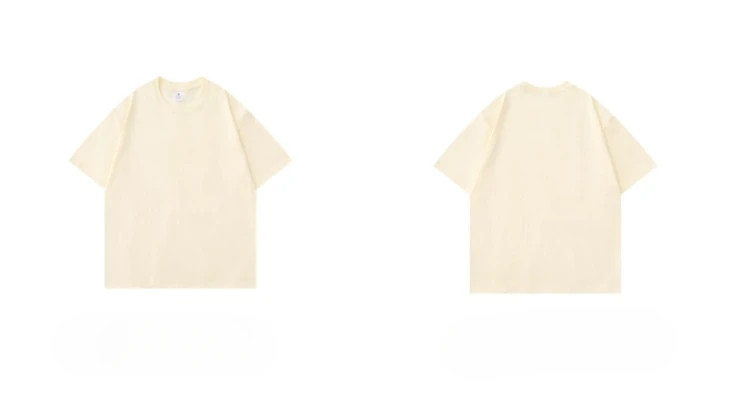 Beige Heavyweight Cotton T-shirt final styling