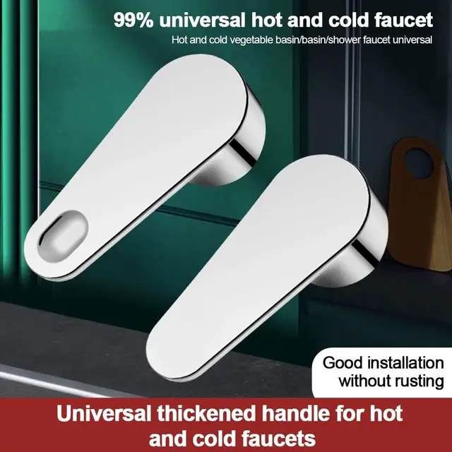 มือจับก๊อกน้ำอเนกประสงค์แบบใหม่ หนาขึ้น สีเงิน เปิดเร็ว อุปกรณ์ห้องน้ำ 5