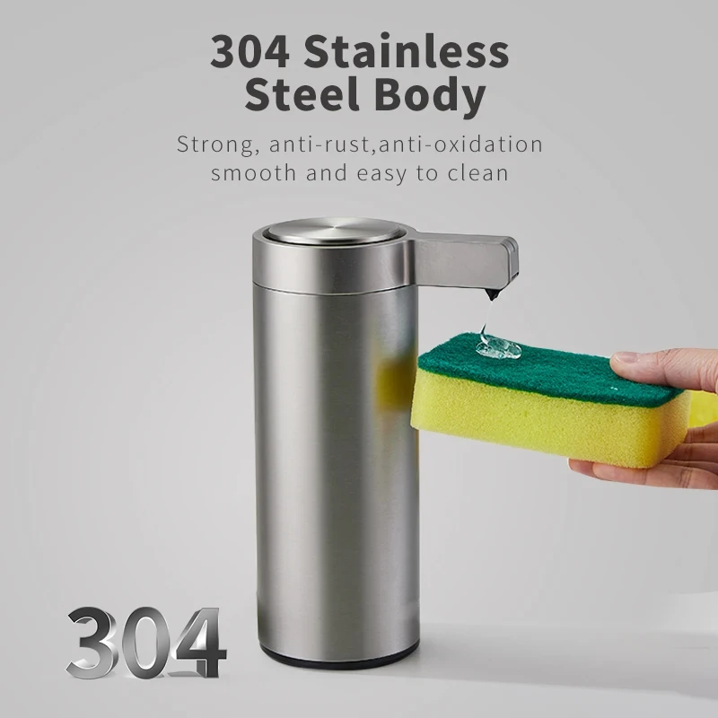 Kitchen Soap Dispenser 304 Stainless Steel Automatic Sensor