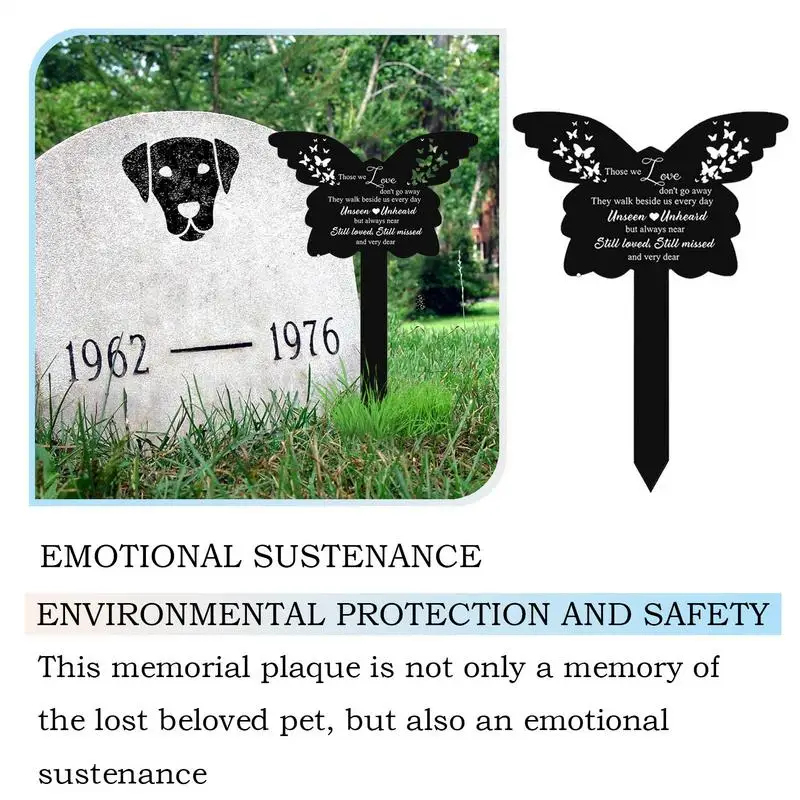 Dog Grave Marker Dog Cemetery Garden Stake Memorial Yard Decorations Pet Loss Outdoor Plaques Claw Sympathy Garden Grave