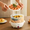 Multifunctional Egg Boiler 2 Layers Mini Electric Egg Cooker Egg Steamer Kitchen Steamed Breakfast Automatic Power Off Cooker 3