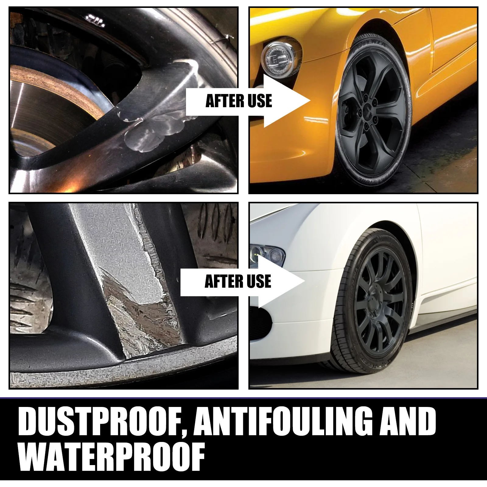 1pc Car DIY Alloy Wheel Repair Adhesive Kit General Purpose Black Paint Fix Tool For Car Auto Rim Dent Scratch Care Accessories