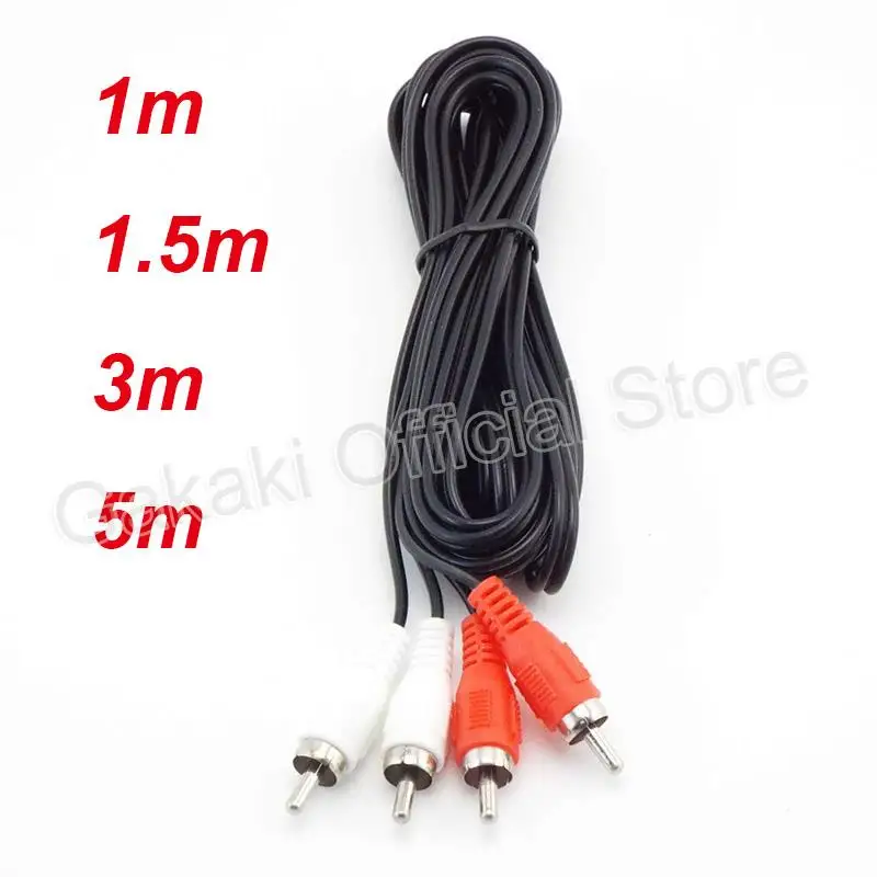 Cavo Audio Stereo 2 RCA Maschio A 2 RCA Maschio - 4 Metri, Intrecciato In Nylon, Connettori Placcati Oro - 3
