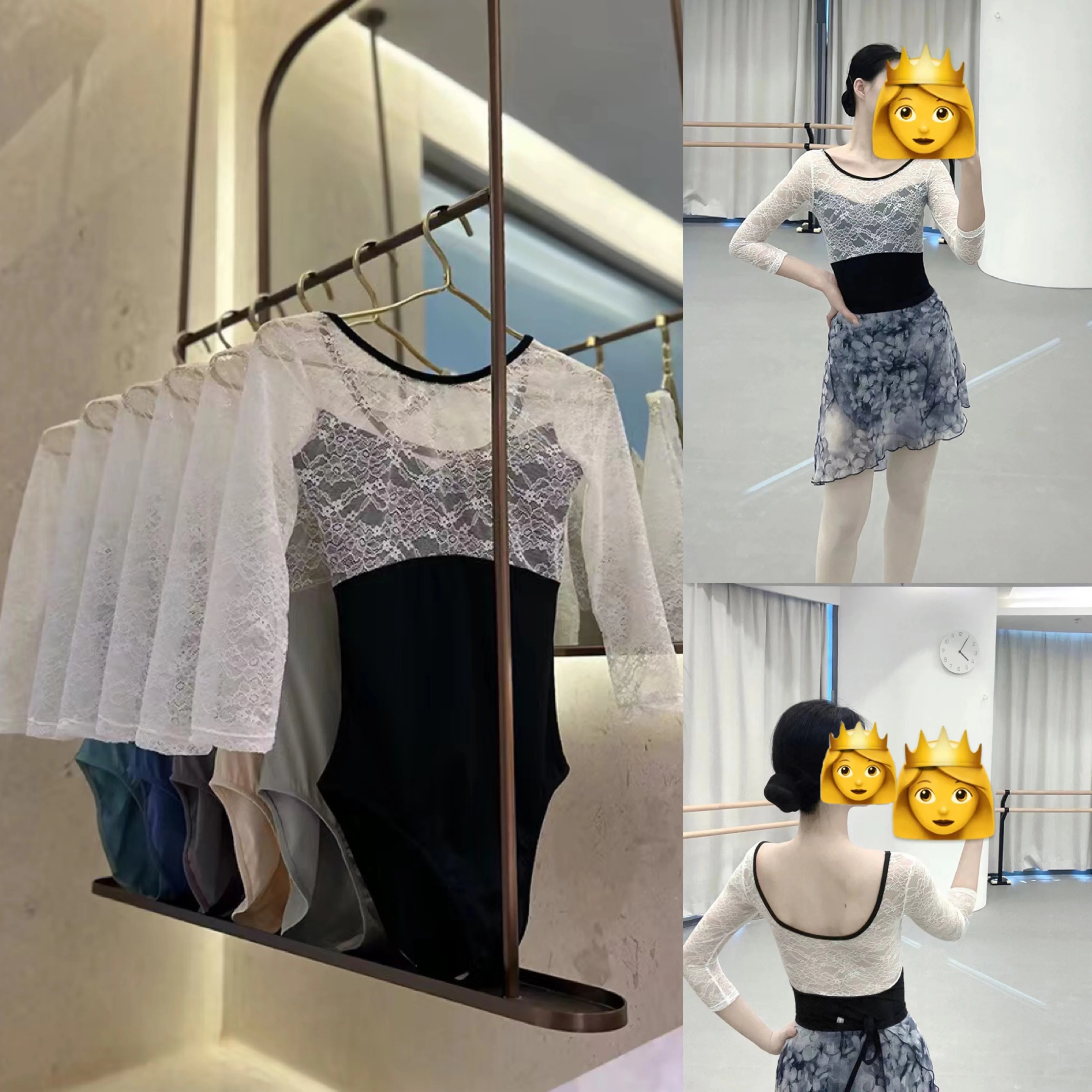 SAYTAK Ballett Trikot Langarm - Wickeloberteil Für Tanz & Training