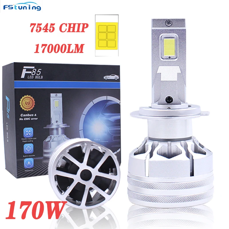 170w 17000lm H7 Led Bulb Canbus 6000k H4 H11 H7 Car Led Bulbs H4 H11