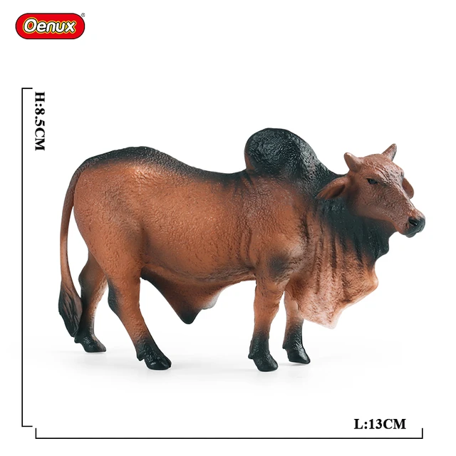 Oenux Klassische Zebu Kuh Tiere Modell Brinquedo Cattle Ox Bos Indicus  Action-figuren PVC Hohe Qualität Sammlung Dekoration Spielzeug - AliExpress