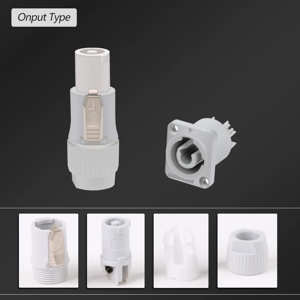 pinos ac powercon conector plugue macho ac plugue de alimentação para luz do palco led tela