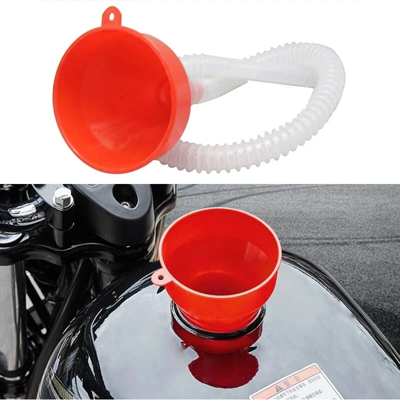 1Pc Universal Telescopic Detachable Refueling Funnel Red Car Motorcycle Engine Oil Filling Equipment Tools Auto Moto Accessories