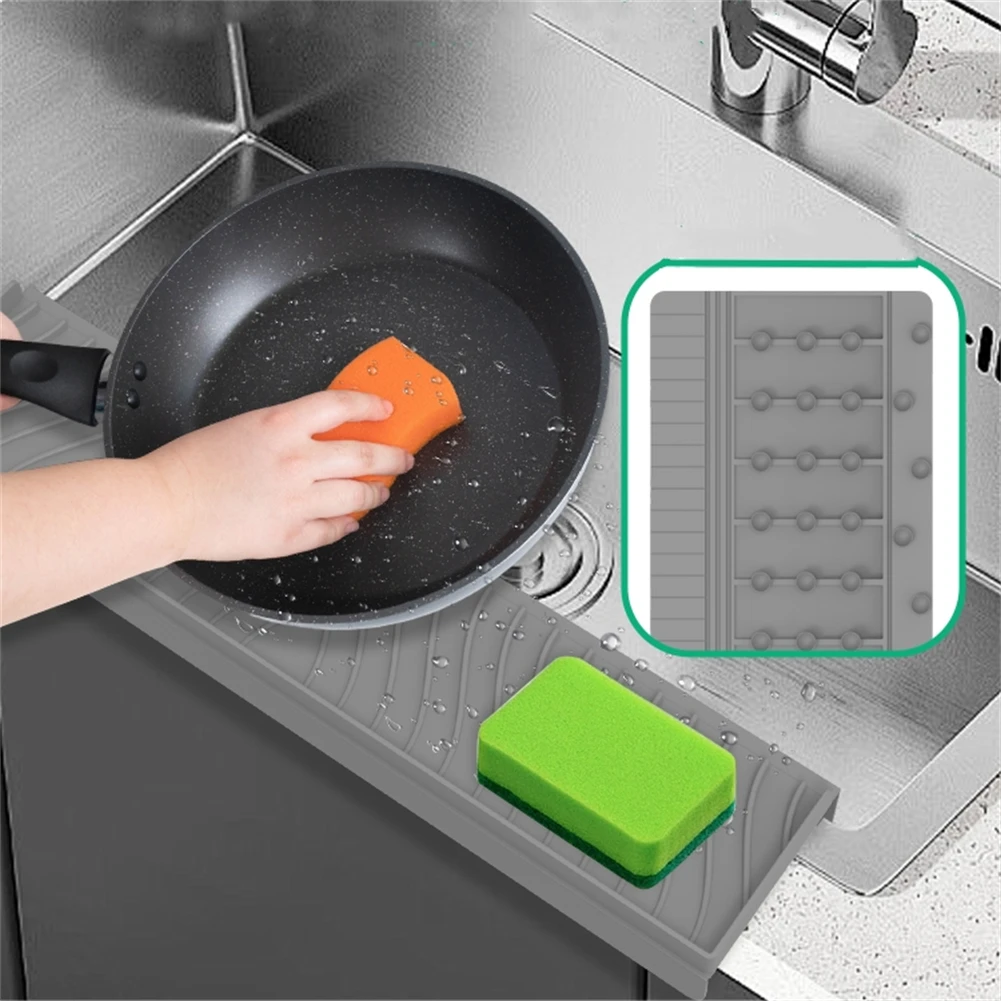 Silicone Kitchen Sink Edge Protector Bathtub Splash Guard Countertop Protector For Home Power Hand Tools Accessories