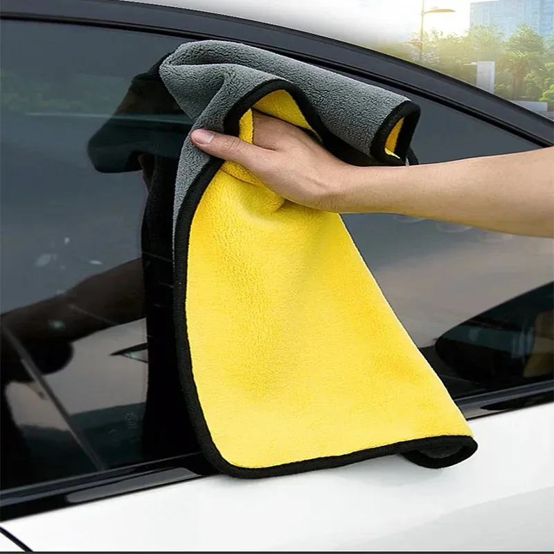1/3/5/10Pcs Car Wash Microfiber Towel 30x30/40/60CM Car Cleaning Drying Cloth Hemming Car Care Cloth Detailing Car Wash Towel