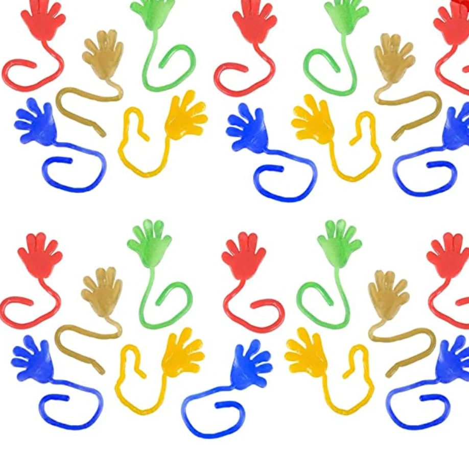 Children Kids Fun Sticky Hands Palm Elastic Sticky Squishy Slap Palm Toy 5pcs Kids Party Favors Novelty Gift Jokes Pranks Toys
