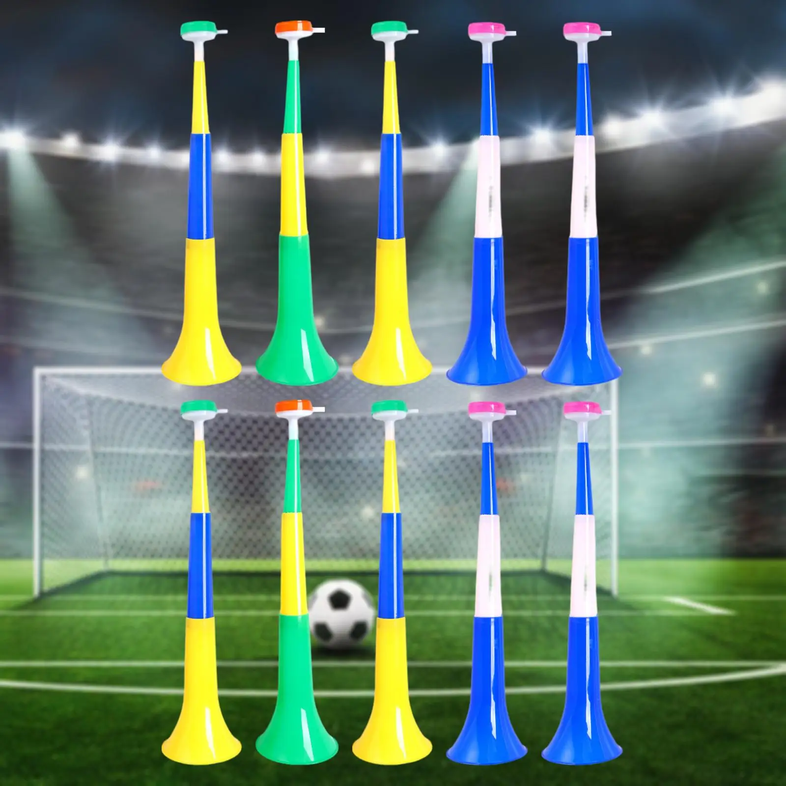 10x Stadium Atmosphere Props Collapsible Air Noisemakers Cheering for Sporting Events Party Supplies Favors