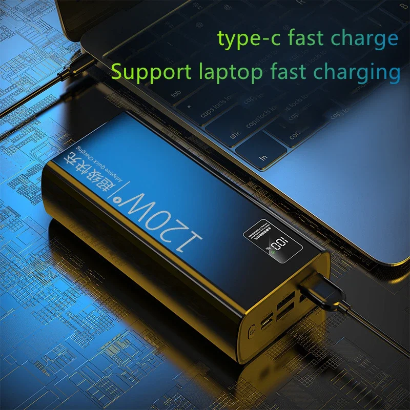 100000mAh Power Bank 120W Fast Charging 100% Sufficient Capacity Portable Battery Charger For iPhone Xiaomi Samsung Warranty 3 Scb9b32c75ace41da91338aefb2d283386
