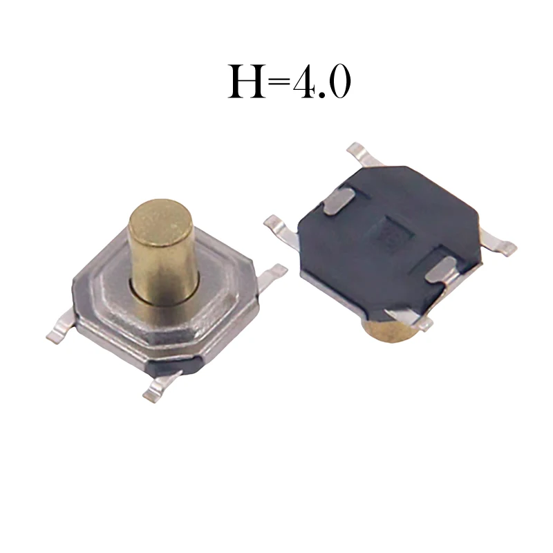 Tactical Push Button Switch Metal 5.2x5.2x1.5mm to 9mm 4PIN SMT Key Speaker Audio PER 50PCS