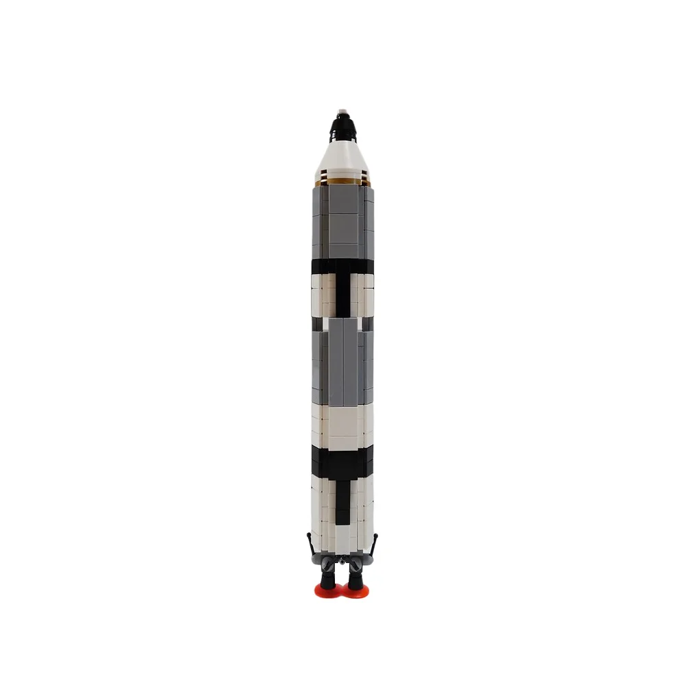 Moc Gemini Titan Rocket Saturn V Scale Building Block Kit Military Space Launch Vehicle Display Brick Model Diy Kid Toy