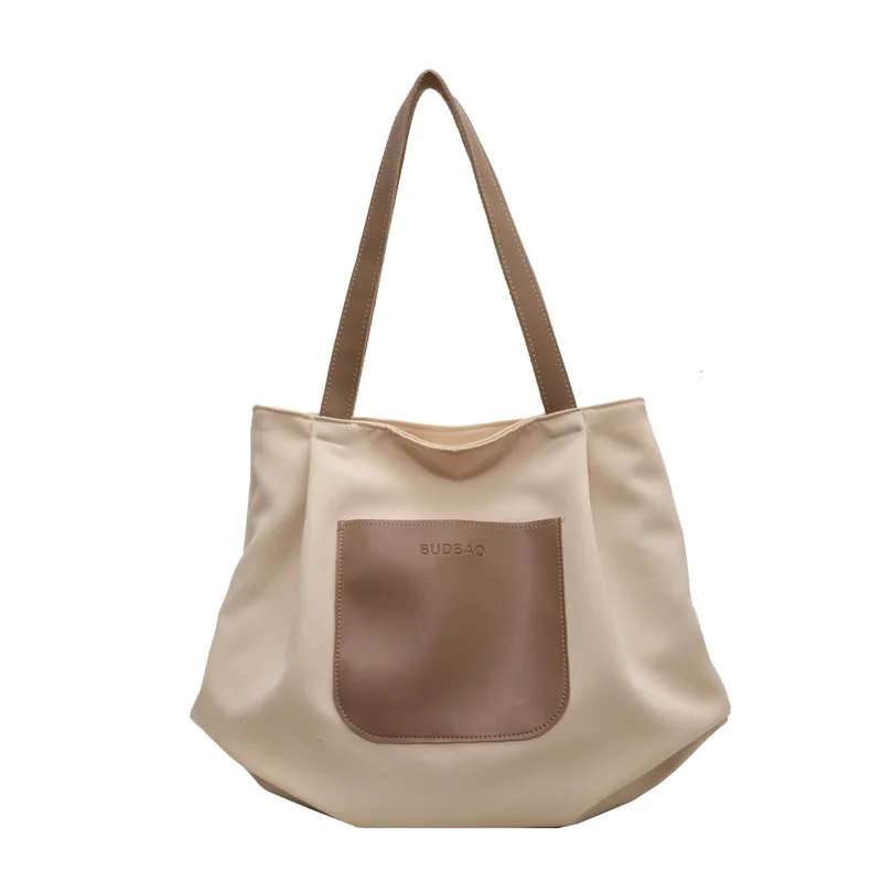

Shoulder Bags Korean Style Large Capacity Storage Bag New Soft Tote Bag for Women Simple Mixed Colors Casual Shopping Handbag