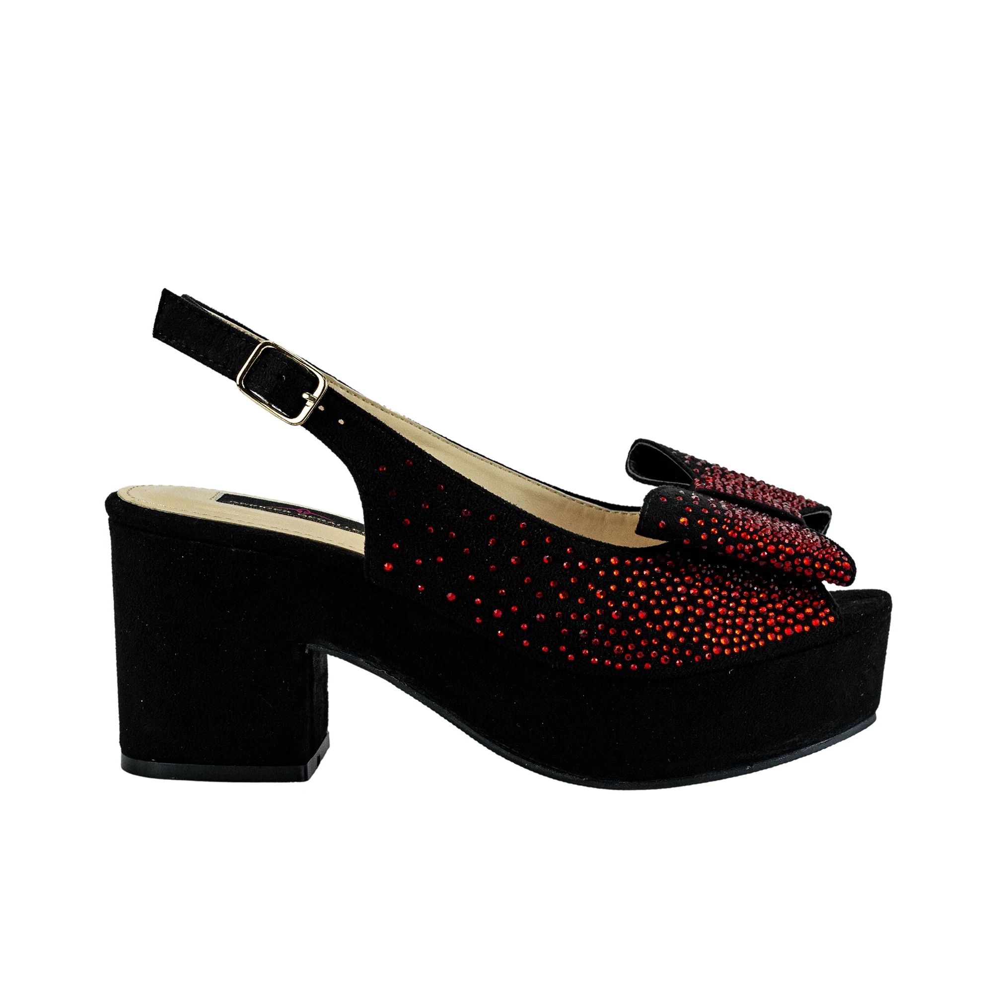 

Red Wed Sandals for Bride Chunky Platform Shoes Butterfly Knot Cute Designer Pumps Bling Bling Glitter High Shoes for Women NEW