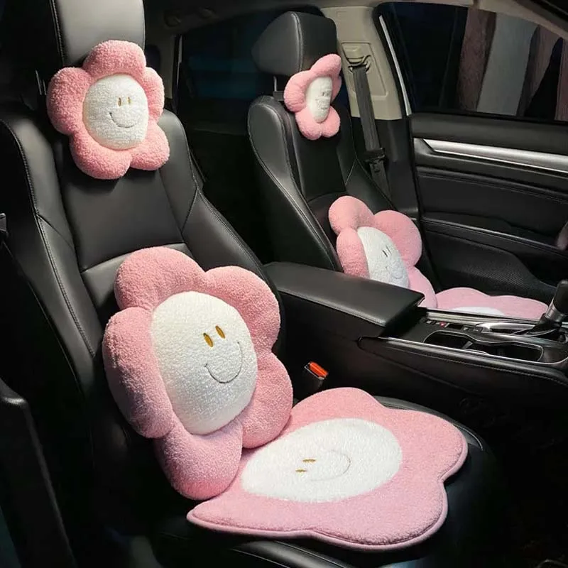Lumbar Support Flower Car Head Pillow Car Seat Cushion Auto Seat Back  Cushion Car Seat Cover – the best products in the Joom Geek online store