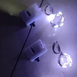 Whimsical LED Fairy String Lights - 3 Modes, Silvery Wire, Battery Operated (White)