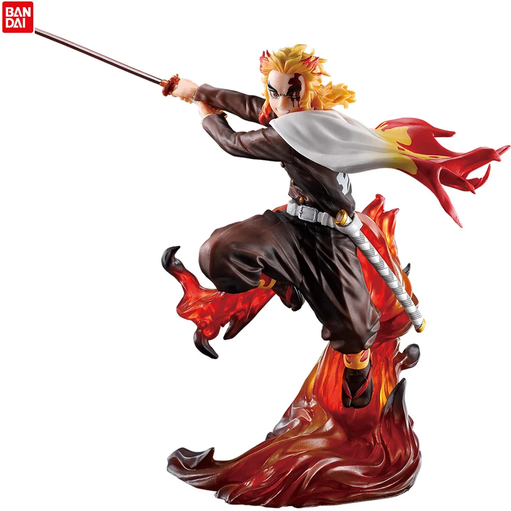 

Ichiban Kuji Demon Slayer Heart Burning D Prize Kyojuro Rengoku Figure Bandai Authentic Anime Action Model Figural Brinquedo Toy