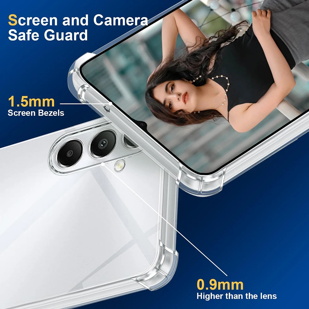 حافظة شفافة من السيليكون المقاوم للصدمات لهاتف سام...