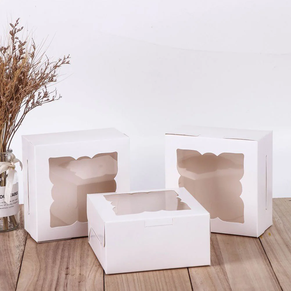 

20 Pcs Dessert Disposable Cupcake Packaging Box Gift Boxes Donut Individual Paper Party