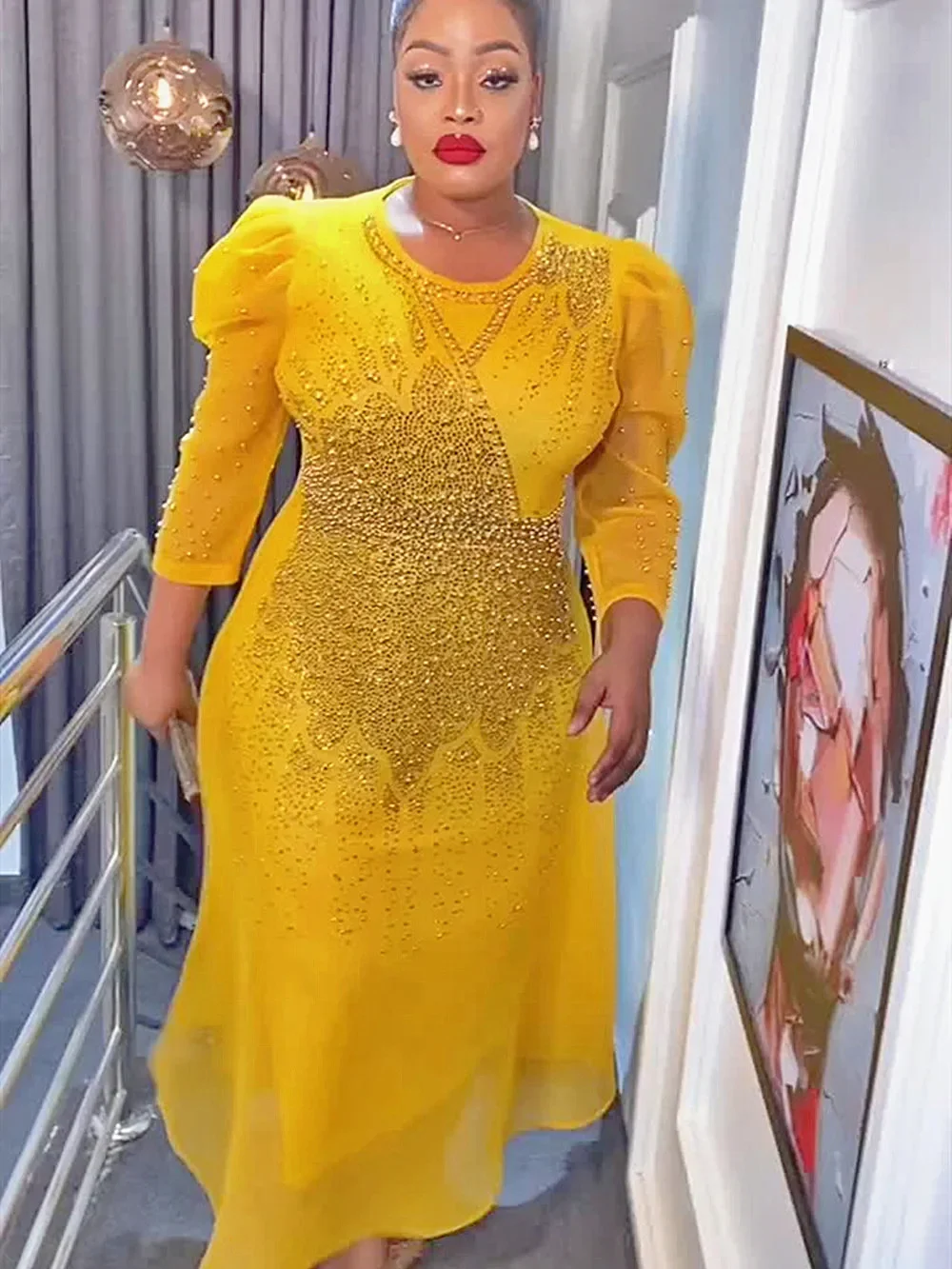 

African Dresses for Women Plus Size Africa Clothes Dashiki Ankara Turkey Outfits Gown Elegant Muslim Wedding Party Long Dress