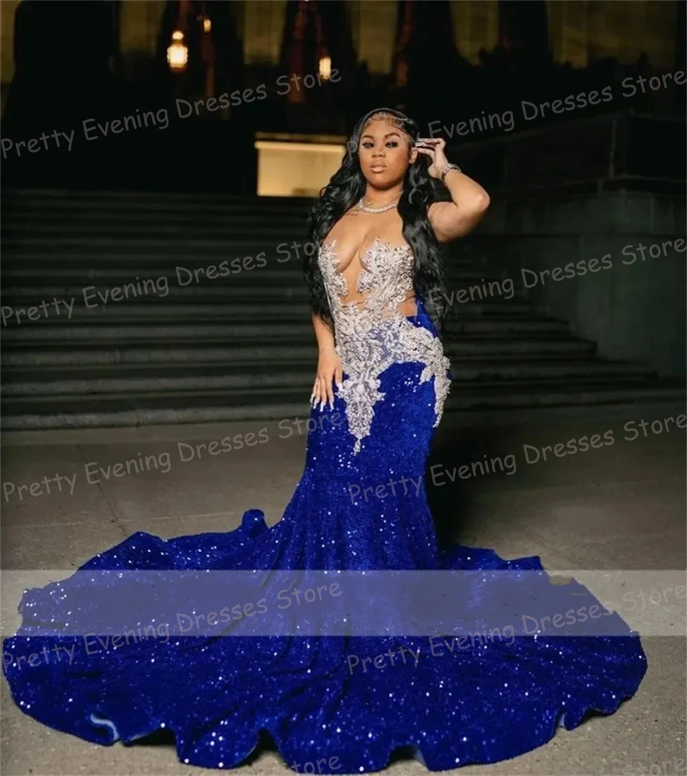 

Luxury Saudi Arabia Sparkle Evening Dresses Woman's Sexy Sequined Appliques Sleeveless Prom Growns Fashionable Party Vestidos