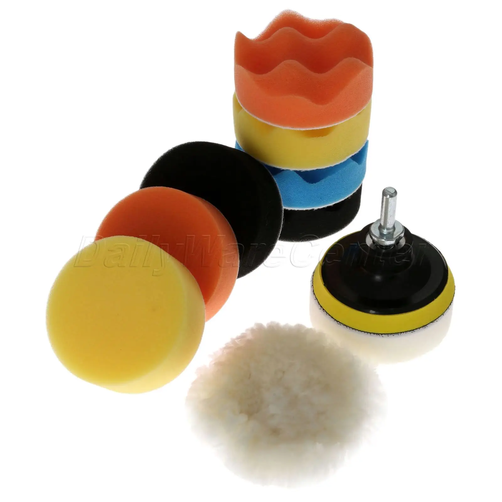 11pcs 3inch 80mm Buffing Sponge Polishing Pad Hand Tool Kit For Car