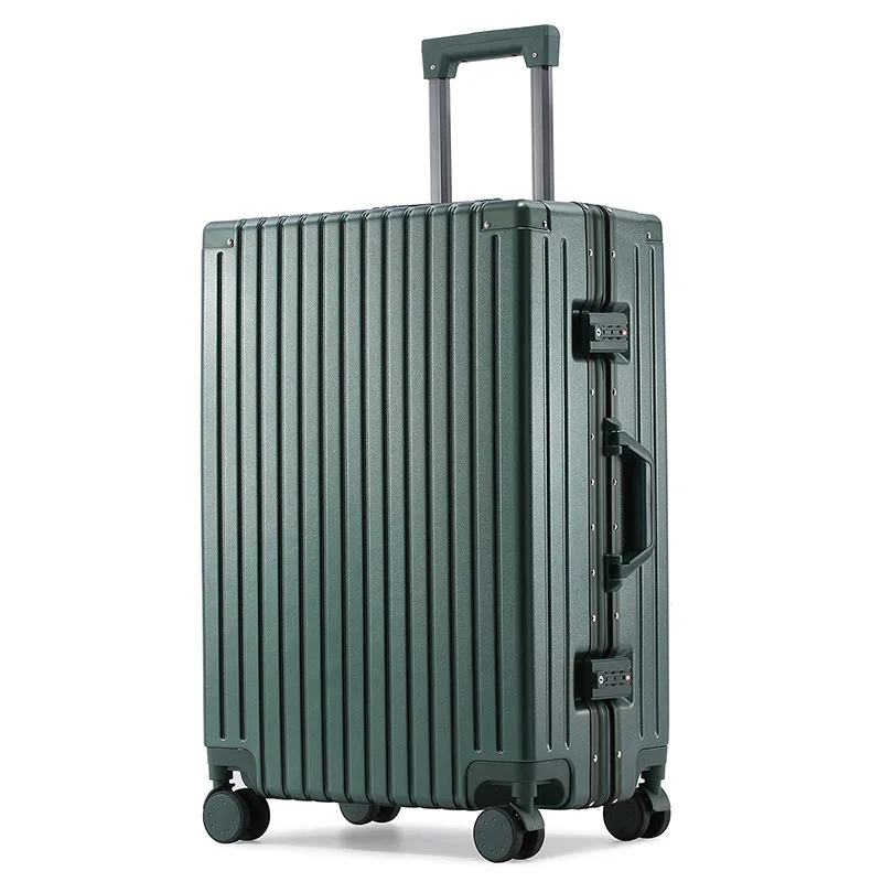 PLUENLI New Aluminium Frame Luggage Universal Wheel Luggage Boarding Bag Suitcase Consignment