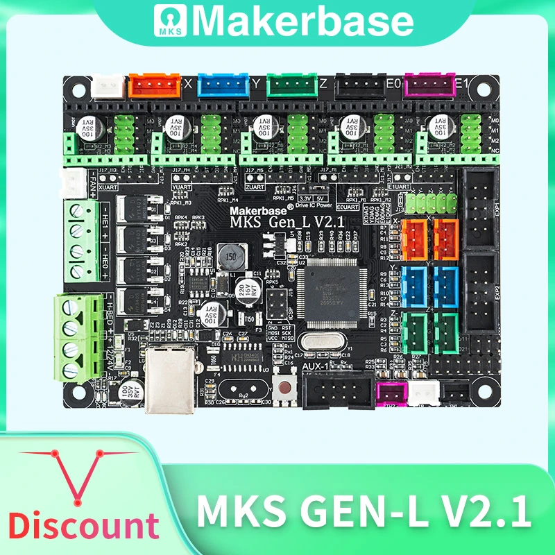 Makerbase MKS Gen_L 2.1 3D 프린터 부품 제어 보드 지원 TMC2..