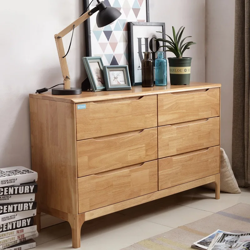 

Nordic solid wood cupboards 456 Simple modern storage multi-drawer lockers bedroom creative home lockers