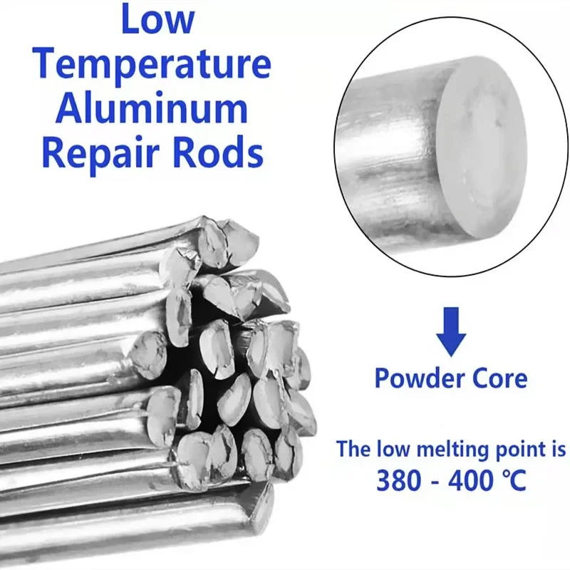 Low temperature easy melt aluminum welding rods weld bars cored wire 2.0mm for soldering aluminum no need solder powder 10/20pcs welding rods,aluminum welding rods