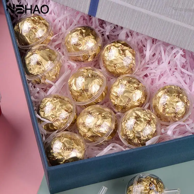 10PCS Clear Chocolate Box Flower Candy Box Bouquet Chocolate Ball Holder  Case Valentine Day Gift Box