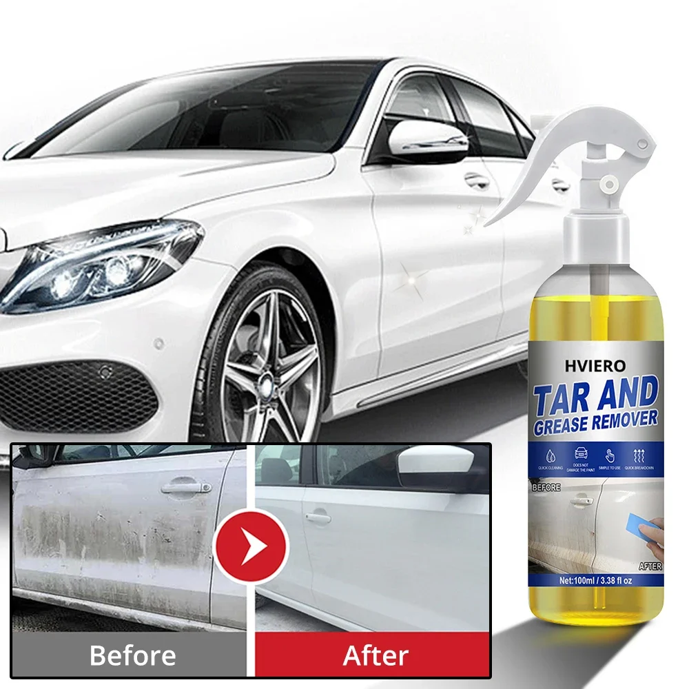 Car Oil Tar Grease Remover Solvent 100ml Based Spray Greases Police Degreaser Cleaner Kitchen Home Dilute Dirt Wash Maintenance car cleaning agent