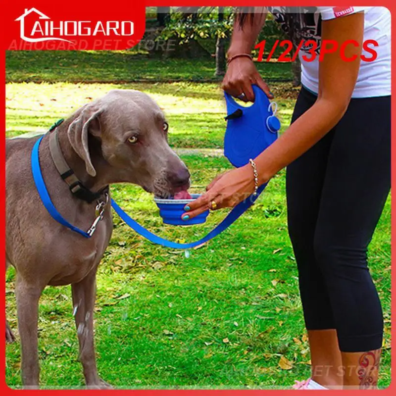 

1/2/3PCS Multifunction Pet Dog Leash with Builtin Water Bottle Bowl Waste Bag Dispenser for Outdoor Walking Traction Rope Pet