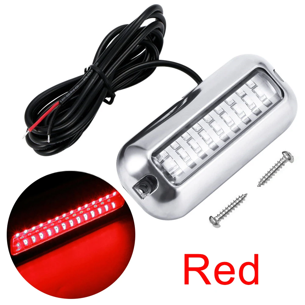 27LED 수중 조명 스테인레스 스틸 스피드보트 조명 10-30V 해양 항해등 I..