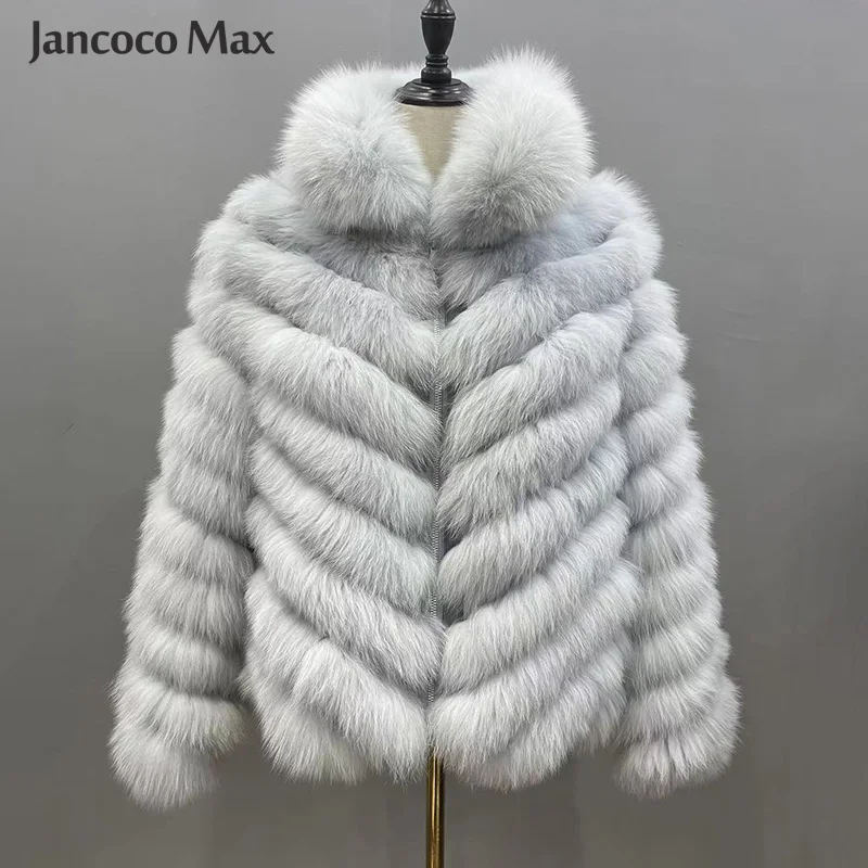 2022 New Designer Style Women Real Fox Fur Coats Winter Thick Warm Reversible Coat Double Side Jacket Natural Fur S4829