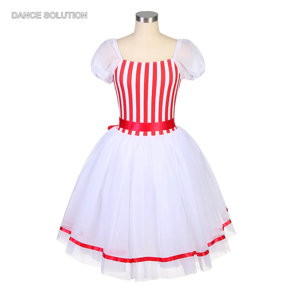 

Red and White Ballet Romantic Tutu Dress Adult Child Ballet Performance Costumes Competition Dancewears for Women Girls 18084