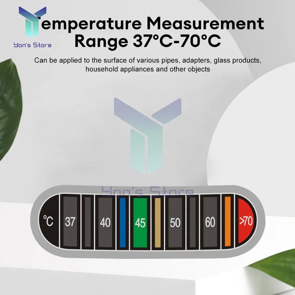Food Thermometer 1/5Pcs Cup Kettle Liquid Temperature Tester Waterproof Tape 37-70℃