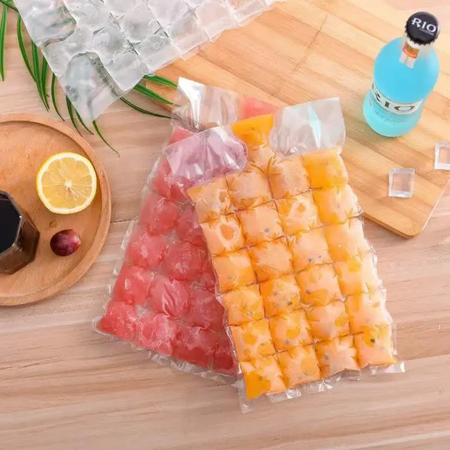 10Pcs Disposable Portable Self-sealing Ice Cube Bags Freezing Ice-Making  Bag Kitchen Gadgets DIY Summer Drinking Tool Household