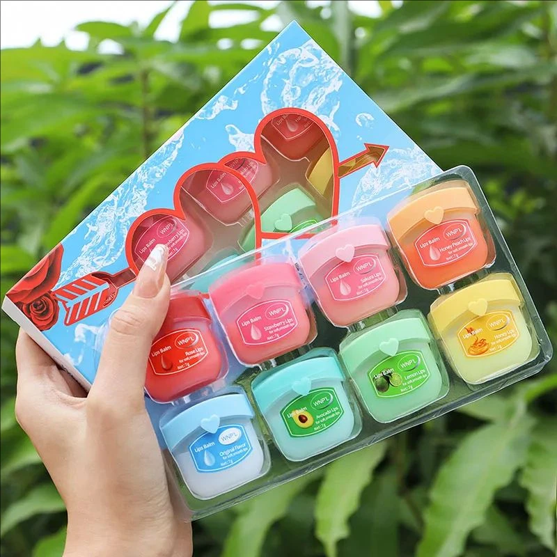 8pcs Lip Balm Sets Lipstick Makeup Natural Plant Base Moisturizer Anti-Cracking Lips Skin Care