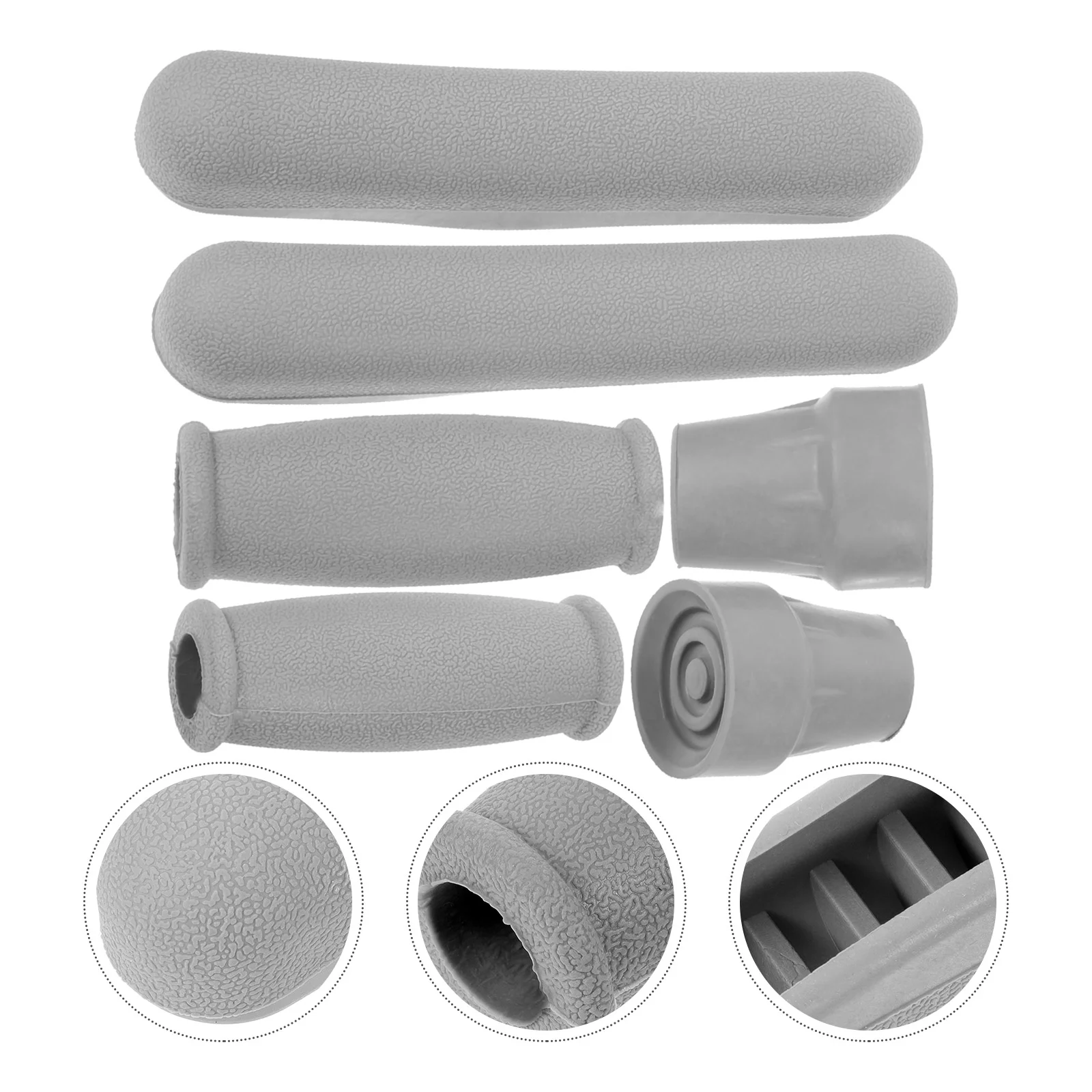 

1 Set of Feet Cap Underarm Crutch Pad Walking Crutch Kit Hand Grip for Crutch Accessory