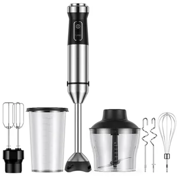 6-in-1 Immersion Blender 1000W Hand Blender with 20 Speeds Scratch-Resistant Stick Mixer with Whisk Chopper Beaker Egg Beaters 1