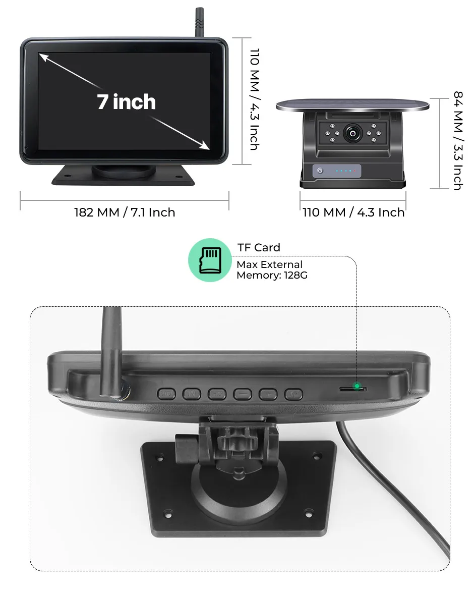touch screen monitor showing camera feed