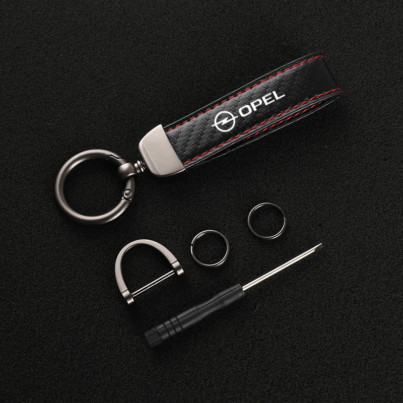 Carbon Faser Leder Auto-Logo Schlüssel Ring Zink-legierung Keychain Für Opel  Corsa Astra Insignia Vectra Zafira Meriva Mokka Grandland - AliExpress